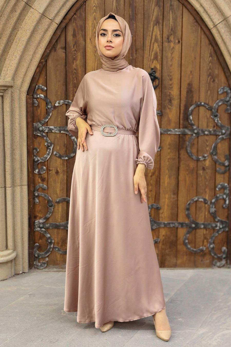 Neva Style Robe Hijab Satin Vison 5727V Tesetturisland