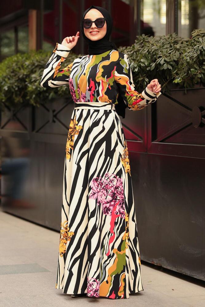 A motifs- Nayla Collection - Robe Hijab 1238DSN - 1