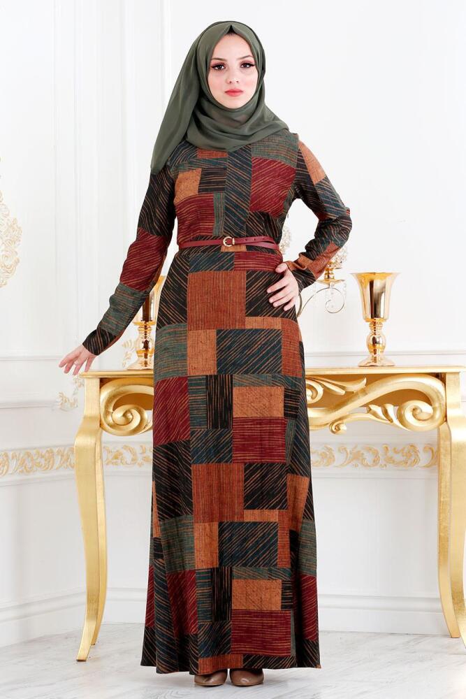 A motifs - Nayla Collection - Robe Hijab 4814-02DSN - 1