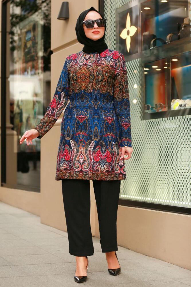 A motifs- Nayla Collection - Tunique Hijab 40771DSN - 1