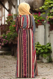 A motifs - Neva Style - Robe Hijab - 3477DSN - Thumbnail