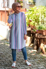 A motifs - Neva Style - Tunique Hijab - 55080DSN - Thumbnail