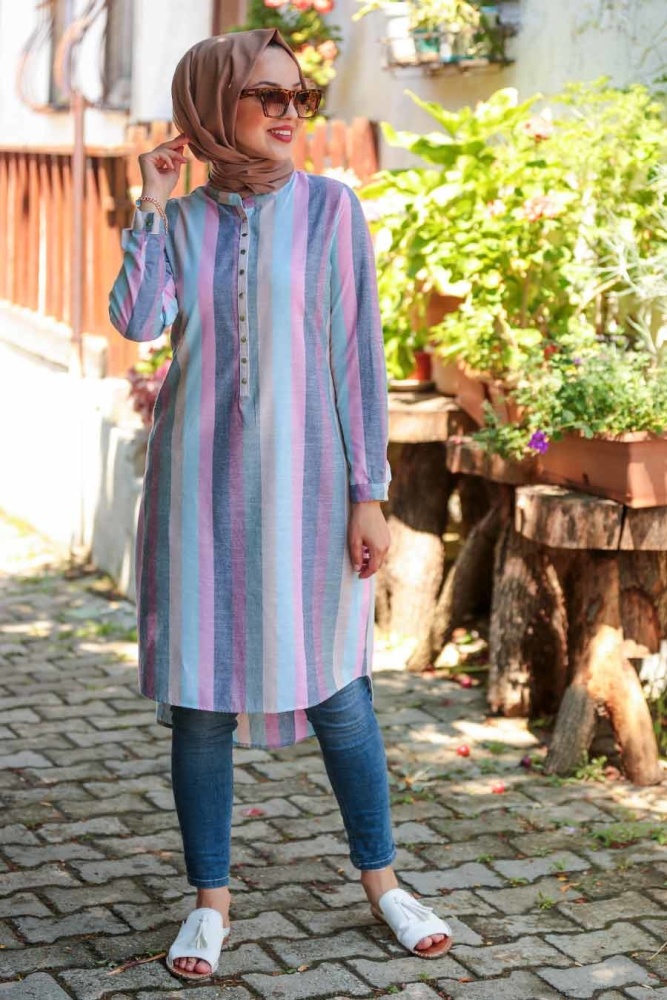 A motifs - Neva Style - Tunique Hijab - 55080DSN - 1