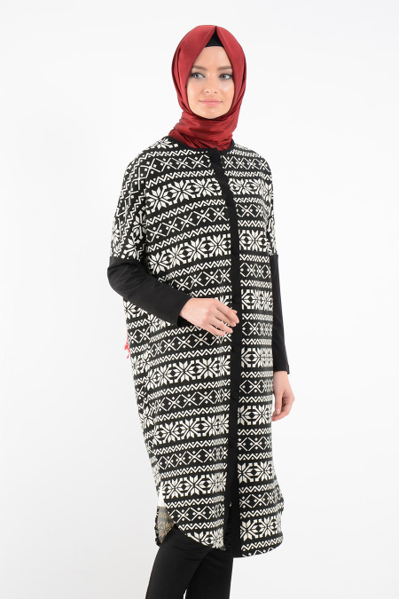 Afra - Black Hijab Tunic 1016-01S