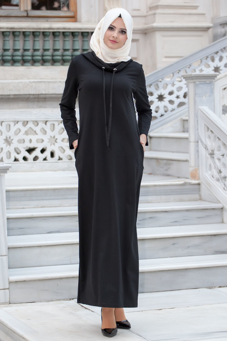 Afra - Black Hijab Tunic 1058S