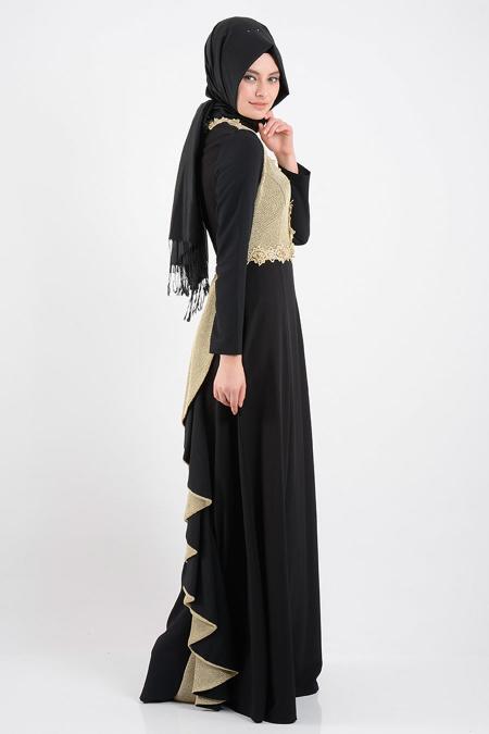 Afra - Black Hijab Tunic 2302S - 2