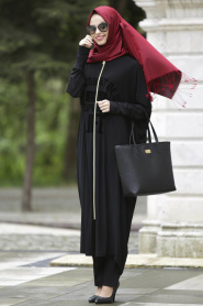 Afra - Black Turkish Hijab 1046S - Thumbnail