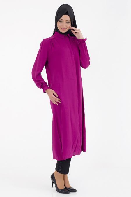 Afra - Fuchsia Hijab Tunic 1058F - 2