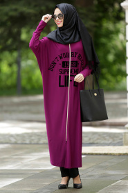 Afra - Fuchsia Turkish Hijab 1046F - Thumbnail