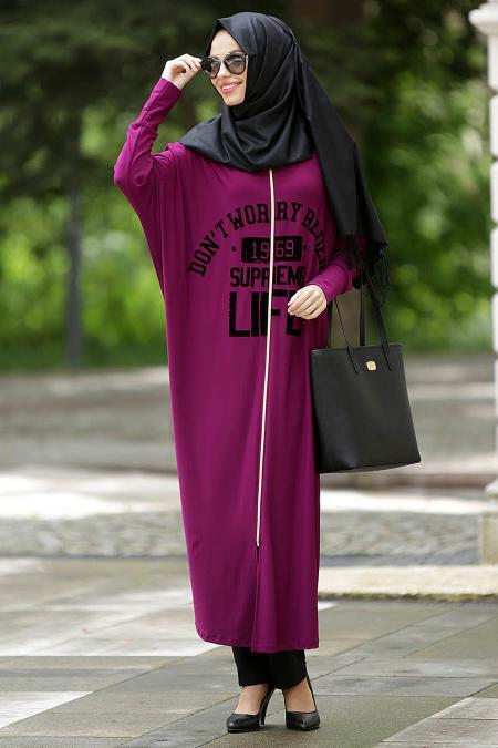 Afra - Fuchsia Turkish Hijab 1046F - 2