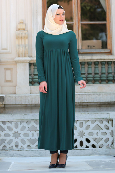 Afra - Green Hijab Dress 2063Y