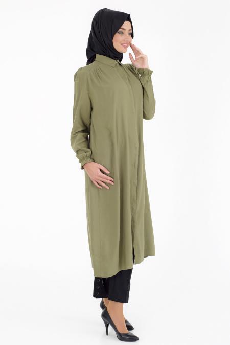 Afra - Khaki Hijab Tunic 1058HK - 2