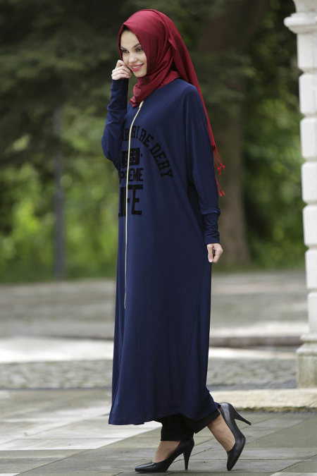Afra - Navy Blue Turkish Hijab 1046L