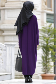 Afra - Purple Turkish Hijab 1046MOR - Thumbnail