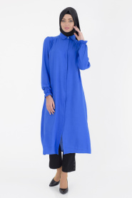 Afra - Sax Blue Hijab Tunic 1058SX - Thumbnail