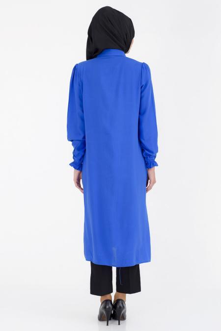 Afra - Sax Blue Hijab Tunic 1058SX - 3