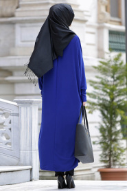 Afra - Sax Blue Turkish Hijab 1046SX - Thumbnail