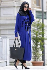 Afra - Sax Blue Turkish Hijab 1046SX - Thumbnail
