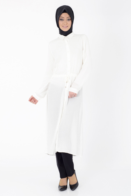 Afra - White Hijab Tunic 1055B