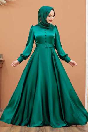 Neva Style - Luxorious Almond Green Islamic Wedding Gown 3038CY - 1