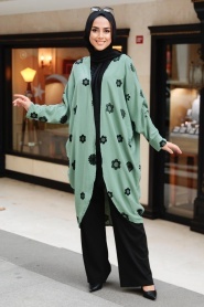 Almond Green Hijab Kimono 6427CY - Thumbnail