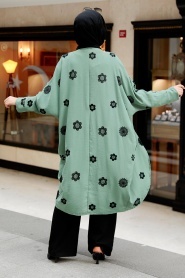 Almond Green Hijab Kimono 6427CY - Thumbnail