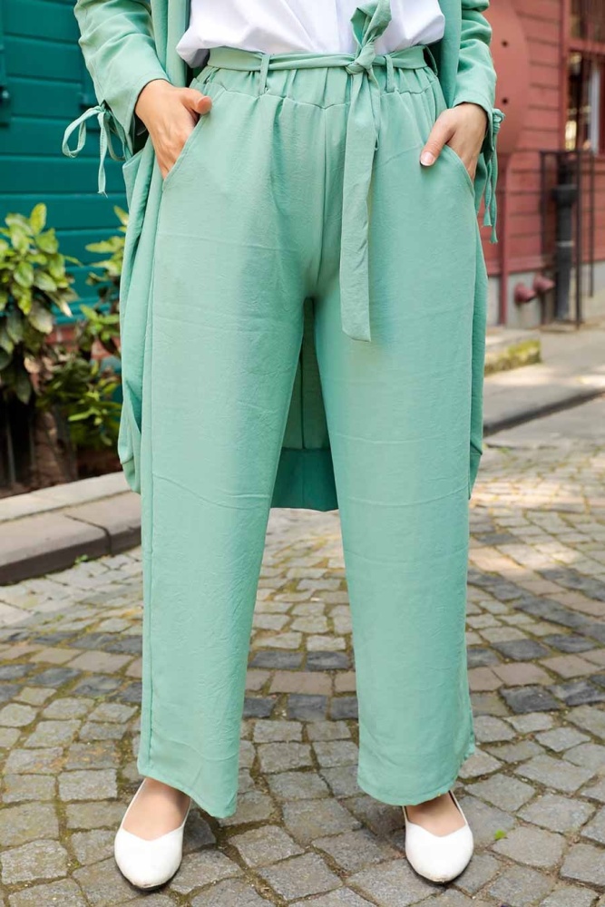 Almond Green Hijab Trouser 1005CY - 1