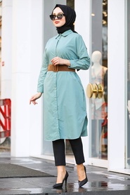 Almond Green Hijab Tunic 1021CY - Thumbnail