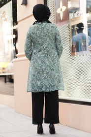 Almond Green Hijab Tunic 30260CY - Thumbnail