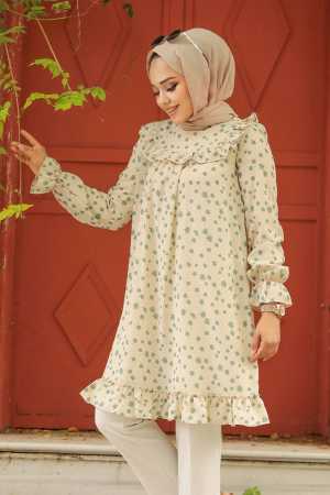 Almond Green Hijab Tunic 30520CY - 1