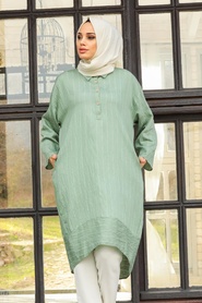 Almond Green Hijab Tunic 5350CY - Thumbnail