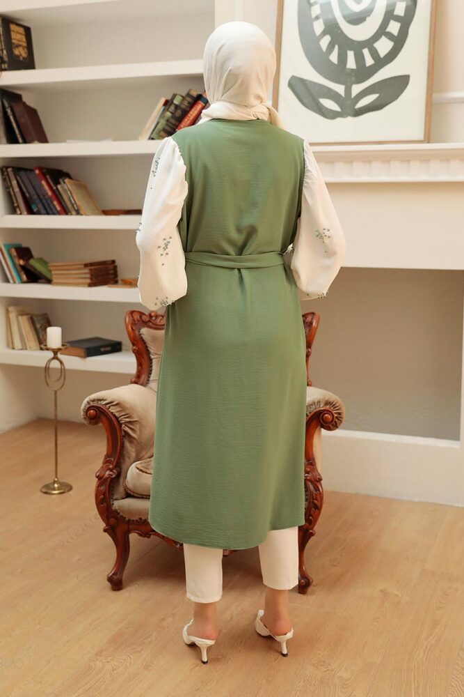 Almond Green Hijab Tunic 5693CY - 2