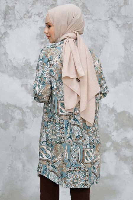 Almond Green Modest Tunic 11725CY - 3