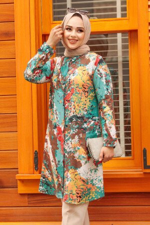 Almond Green Modest Tunic 25023CY - 2