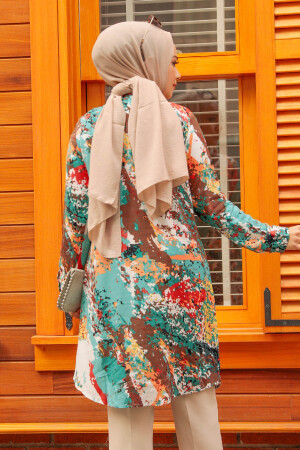 Almond Green Modest Tunic 25023CY - 4