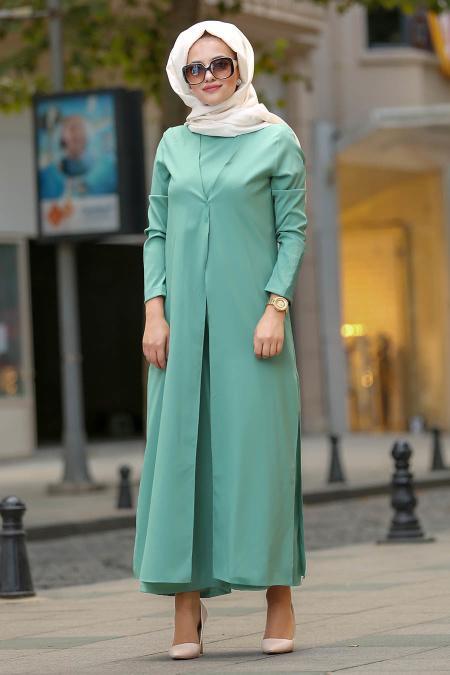 Almond Green - Nayla Collection - Combinaison Hijab 4145CY - 2