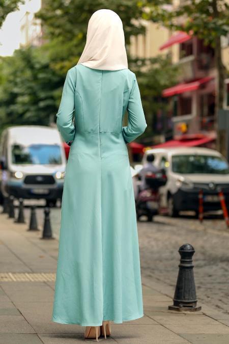 Almond Green - Nayla Collection - Robe Hijab 100386CY - 3