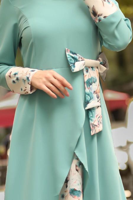 Almond Green - Nayla Collection - Robe Hijab 100386CY - 4