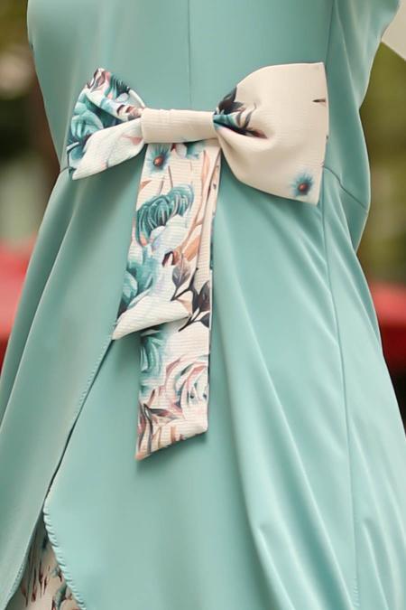 Almond Green - Nayla Collection - Robe Hijab 100386CY - 5
