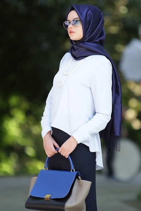 Aramiss - Baby Blue Hijab Blouse 802BM