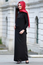 Aramiss - Black Hijab Blouse 802S - Thumbnail