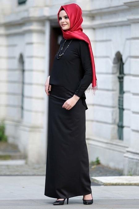 Aramiss - Black Hijab Blouse 802S - 2