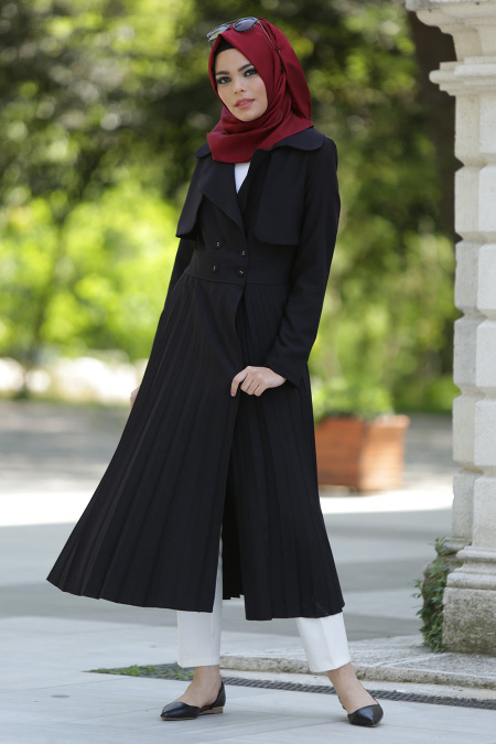 Aramiss - Black Hijab Coat 7060S