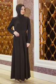Aramiss - Black Hijab Dress 1766S - Thumbnail