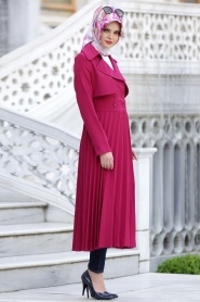 Aramiss - Fuchsia Hijab Coat 7060F - Thumbnail
