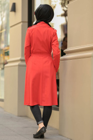 Aramiss - Orange Hijab Coat 7046T - Thumbnail