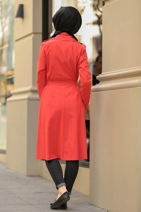 Aramiss - Orange Hijab Coat 7046T - 2