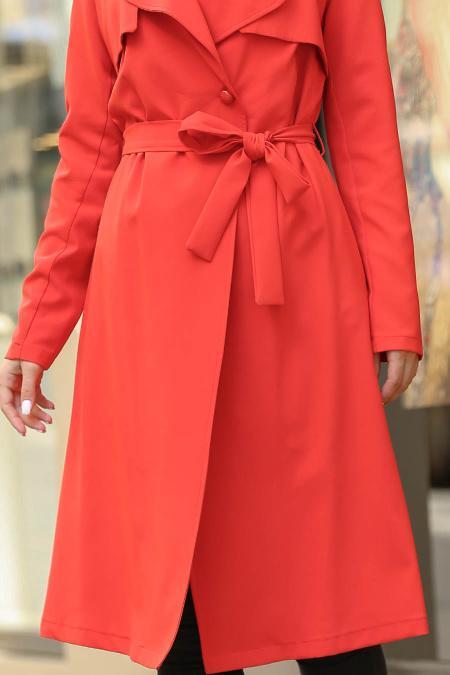 Aramiss - Orange Hijab Coat 7046T - 3