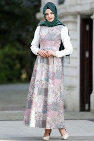 Aramiss - Pattern Hijab Dress 7045-01DSN - Thumbnail