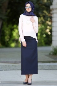 Aramiss - Powder Pink Hijab Blouse 802PD - Thumbnail
